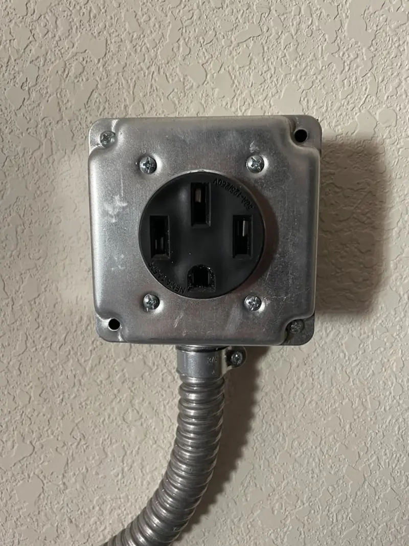 NEMA 14-50 outlet installed for Electrical Panel Upgrade in Lemoore
